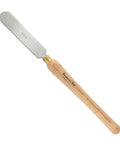 Rock Solid Woodturning Chisel With Rounded Blade Built For Heavy Bowl Smoothing And Cleanup Crafted From Premium M2 High Speed Steel Featuring Comfortable Hardwood Handle And Brass Ferrule. 21.75 inch length, 1.5 inch wide.