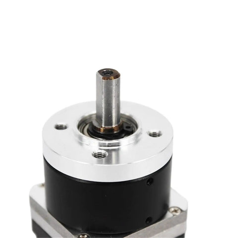Close-up of Rock Solid Nema17 Planetary Gearbox Reducer With Whisper Quiet Worm Drive for 42mm stepper motors.