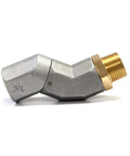 3/4 Inch Fuel Hose Swivel 360 Degree Rotating Connector For Fuel Nozzle And Hose No Twist Design Zinc Alloy Rust Resistant Easy Install Durable Marine RV Boat Use, angled view