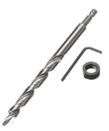 Hex Shank Twisted Step Drill Bits Set For Pocket Hole Jig And Woodworking Power Tools End Milling Side Milling And Finishing Drill Bits With Handy Wrench Tool For Pro Grade Projects, hex shank drill bit set with wrench