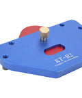 Heavy Duty Aluminum Alloy Router Template With Round Arc Positioning And Angle Guide Built Damn Tough For Woodworking smooth routing jig with blue finish.