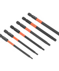 Heavy Duty Cross Drill Bit Set For Furniture And Car Repair Featuring Strong Magnetic Hex Shank, High Torsion Steel Bits With Wear Resistant Finish For Tough Jobs Without The Hassle, 6-piece TS2 set