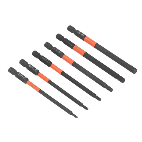 Heavy Duty Cross Drill Bit Set For Furniture And Car Repair Featuring Strong Magnetic Hex Shank, High Torsion Steel Bits With Wear Resistant Finish For Tough Jobs Without The Hassle, 6-piece TS2 set