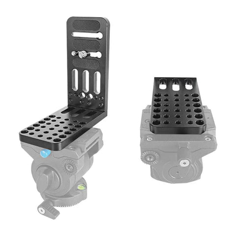 Built Tight Double Cheese Plates For Dslr Cameras With Straight Up Secure 1/4 And 3/8 Inch Screws Rock Solid L Bracket Mount on tripod
