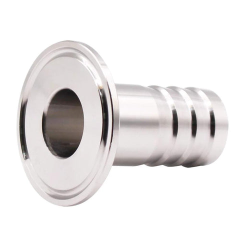 Beduan stainless steel tri-clamp to 1-inch barb sanitary fitting for homebrew, ferrule OD 50.5mm.