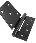 Heavy Duty Gate Hinges 3.5 Inch 4 Pack Black Iron Square Barn Hinges with corrosion-resistant finish