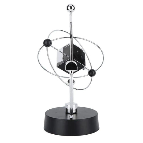 Magnetic Swing Kinetic Orbital Desk Ornament For Your Office Space With Smooth 3D Pendulum Motion Space Themed Decor That Sparks Creativity And Vibe Easy Setup Modern Sleek Office Accessory, black desktop model
