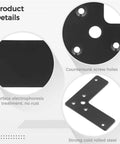 Heavy Duty L Shaped Corner Braces Four Inch 10 Pack Right Angle Brackets for Wood Details of Cold Rolled Steel Joining Plates