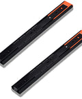 Heavy Duty Ball Bearing Drawer Slides With Soft Close Telescoping Drawer Runners, 18 Inch Side Mount, black with orange accents