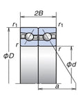 1Pair BTM120B 120X180X54 Angular Contact Spindle Bearing Smooth As Butter With Precision Ground Steel Balls Makes It A Total Game Changer For Your CNC Rig And High Speed Machines Right Now diagram showing dimensions and design features.