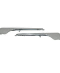 Slick Chrome Fog Light Trim Molding Pair Fits 2016-2021 Tesla Model X, front view showing chrome finish and design details.