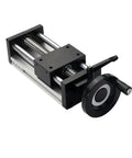 Rock Solid Axis Linear Rail Guide Stage With Ball Screw SFU1605 SFU1610 Handwheel Double Optical Axis 100mm to 500mm Stroke For CNC Parts Screw Rod 1610 500mm showing manual handwheel.