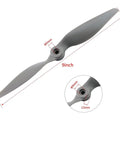 Nine-inch propeller with adapter rings shown, part of Eight Pack CCW Gemfan APC Nylon Propellers 9060 For RC Airplanes With Adapter Rings Pro Grade