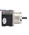 Nema 17 stepper motor with 5:1 planetary gearbox, black housing, silver gearhead, four-wire lead