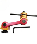 Nail Your Next Project With This Rock Solid Adjustable CNC Mill Workpiece Stop Positioner, featuring an adjustable red and gold design.