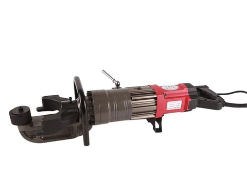 Heavy Duty Portable Electric Rebar Cutter And Bender For Construction, compact design with hydraulic motor for cutting 14mm to 28mm steel rods.