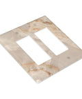 Totally Rad Beige Marble Modern Wall Plates Decorative Light Switch Covers For Toggle And Rocker Switches Super Tough Polycarbonate easy home decor.