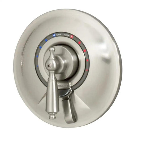 Wall Mounted Shower Trim Kit In Satin Nickel Finish With Solid Metal Construction No Fuss Includes Faceplate Lever Handle Screws And Diverter Handle Compatible With Temptrol Valve Valve Not Included