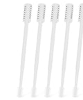 5 white cleaning brushes for 5 Piece 2 In 1 Nose Hair Cutter Set With Double Sided Trimmer Portable 360 Degree Rotating Manual Nasal Hair Groomer