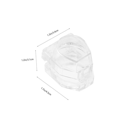 Transparent measuring dimensions of Two Pack Emergency Stop Button Cover Guards For Machines, Push Button Protective Guard Switch Cover.