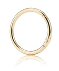 15 Pack Round Carabiner Clips With Trigger Spring O Rings Gold Finish One Inch And One Half Inch Sizes Metal Keychain Rings For Keys Bags And Purses Durable Gold Tone Buckle Clips For Everyday Carry, gold round clip