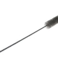 Metal wire brush with twisted handle and loop end, used for cleaning tight spaces and removing debris from tools and equipment.