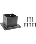Beefy Heavy Duty Metal Post Brackets For Outdoor Use Weatherproof Fit For Pergolas Balconies And Deck Railings with screws