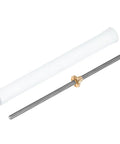 TR8x1 Lead Screw With Brass Nut For 3D Printer Upgrade, 1mm Pitch, 1 Start, 304 Stainless Steel, 250mm Length, with Tube
