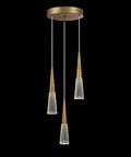Modern Crystal Pendant Light Fixture, 3 Light Dimmable LED Pendant Lighting For Kitchen Island, Dining Room, Bedroom, And Foyer
