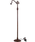 Heavy Duty Resin Floor Lamp Base For 11 To 12 Inch Tiffany Style Lampshade, 63 Inch Tall Reading Lamp Base With Dark Bronze Finish