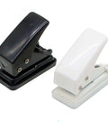 Two Pack Small Black And White One Quarter Inch Circle Hole Punch Handheld Tool For Paper And Leather Craft Clean Cut