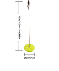 Tree Swing Disc Seat for Kids Yellow Round Outdoor Backyard Swing With 220lbs Capacity Perfect for Ages 3 To 10 Adjustable Rope 55 To 71 Inches
