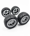 4 Piece 60mm Toy Car Wheel Set With Rubber Tires And 3mm Shafts for RC Cars Trucks Robots And DIY Model Projects Rad Replacement Part