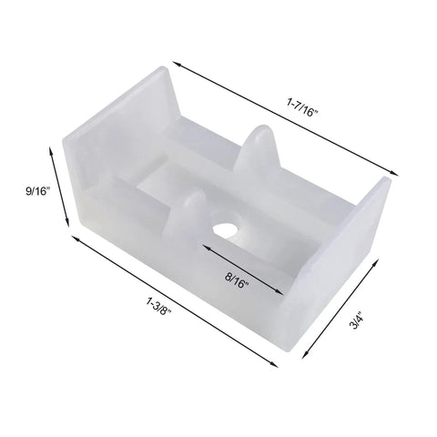 Clear framed sliding shower door bumpers 2 pack with screws elastic plastic rubber stoppers for 1-3/8 inch frame glass enclosures