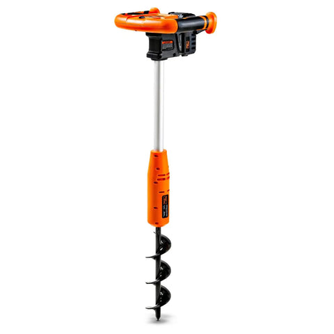 Cordless Earth Auger Power Head With 12 Inch By 3 Inch Auger Bit, 20V 4Ah Battery And Charger, Gas Free Safe Post Hole Digging Tool