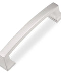 Two Pack 3.75 Inch Brushed Satin Nickel Cabinet Handles For Kitchen Cabinets Pulls And Doors, No Fuss Upgrade, 4 Inch Overall Length