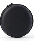 Hard Protective Earphone Case For Earbuds And Headphones Ultra Compact Carrying Pouch Dustproof Water Resistant Round Black Design