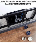 Straight Up Zero Clutter In Wall Media Box, Smooth Hassle Free Cable Management, Dual Purpose Structured Wiring Enclosure, 17 Inch White Recessed Home Theater TV Storage with TV mount and cables.