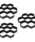 Hexagon Stepping Stone Paver Molds Three Pack Concrete Forms For DIY Walkway Pavement Garden Path Outdoor Patio