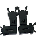 10 Piece Trash Can Lock Replacement Kit with Durable Spring Press Buckle shown in black plastic with spring detail.
