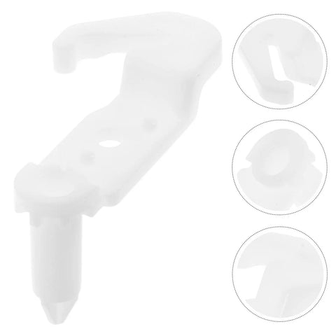 Awesome Fridge Door Stop Latch That Kills Noise And Stops Bumps With A Tough Plastic Clip, white plastic clip design for securing fridge doors.