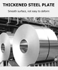 Thickened Steel Plate showing smooth surface and rolled steel in industrial setting, demonstrating strength and durability.