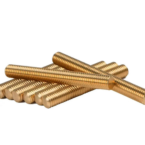 Brass M5x50mm Stud Bolt Kit Full Threaded Rods With 5 Studs 10 Hex Nuts 10 Washers DIY Ready Hardware C38000 CuZn40Pb2 CW617N for construction