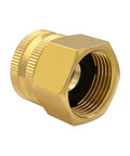 Brass Garden Hose Adapter 3/4 Inch NPT Female To 3/4 Inch GHT Female Connector Durable DIY Ready Outdoor Water Hose Fitting For Quick Connects Leak Proof Heavy Duty Plumbing Accessory For Garden And Yard, brass, threaded end