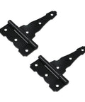 5 Inch Iron T Strap Hinges Heavy Duty Gate Hinges With Screws 180 Degree Rotation For Shed Door Barn Door Farm Gate Playhouse Wood Fence Black 2 Pack