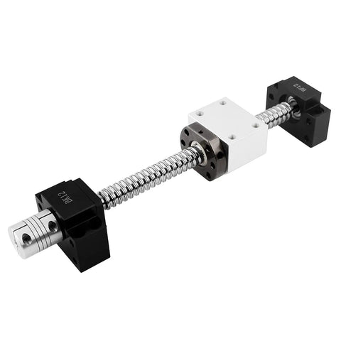 Heavy Duty 400mm Linear Rail Kit With HGR15 And HGH15 Guides, 4 Carriage Blocks, RM1605 Ball Screw, End Supports And Coupler