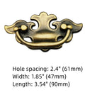 Bronze Drawer Pulls Kit, 2.4 Inch Hole Pitch Easy Install European Hanging Style, Zinc Alloy Cabinet Hardware Front View