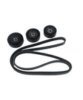 Heavy Duty Tensioner Pulley V Belt Kit For Benz W169 W245 A180 A200 2.0L V4 Engine Slams In Tight With Zero Trim And Locks Down Tough Against Heat Or Cold Smooth Ride For Drivers Wanting Max Performance And Zero Hassle Ever Again. black belt kit with three pulleys