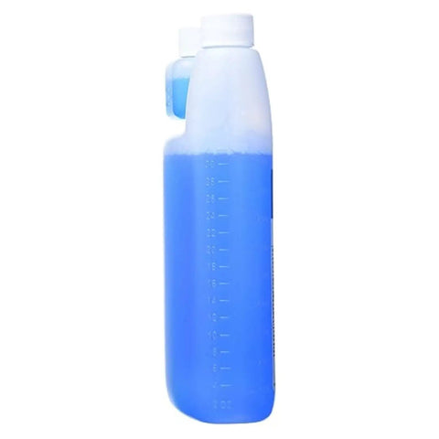 Bottle of blue Acid Formula Milk Frother Cleaner For Automatic Milk Systems, Breaks Down Milk Protein Buildup, 33.8 Ounce