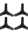 Modern Black Furniture Legs Set For Sofa Cabinets Tables With Anti Skid Silicone Pads Built To Last Stable Construction 4 Pcs